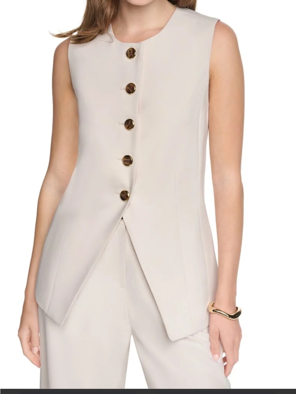 NWT Halston button down vest blazer size 8